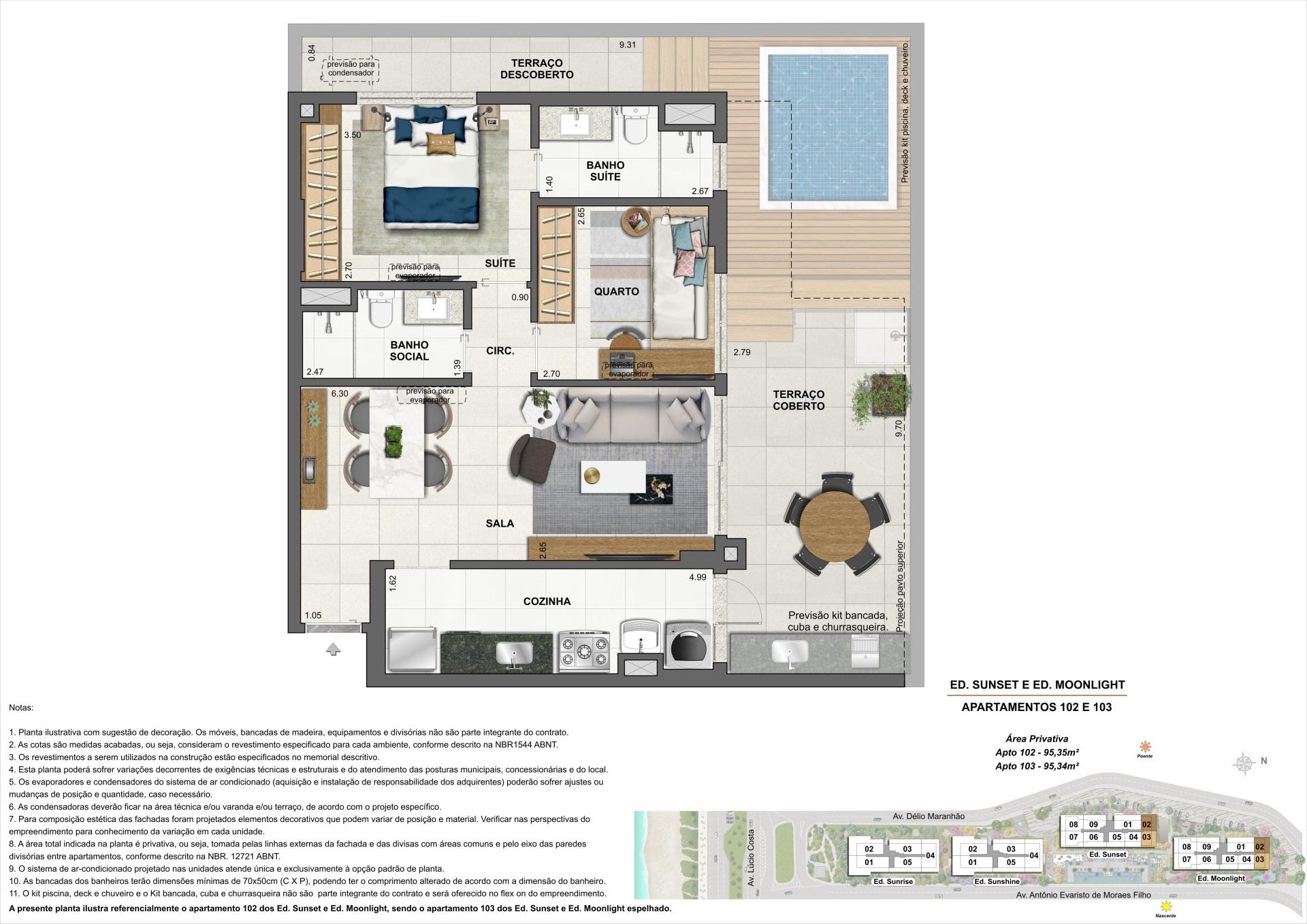 ED. SUNSET E ED. MOONLIGHT - APARTAMENTOS: 102 E 103