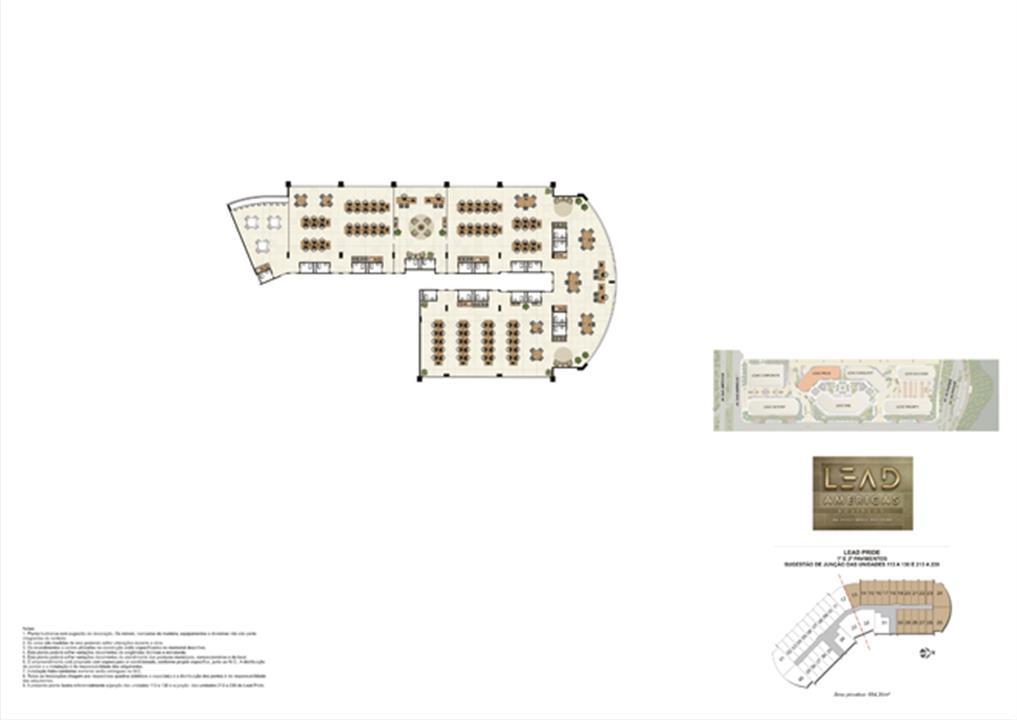 Lead Pride – 1º e 2º Pavimento – Sugestão de Junção Unidade 113 a 130 e 213 a 230