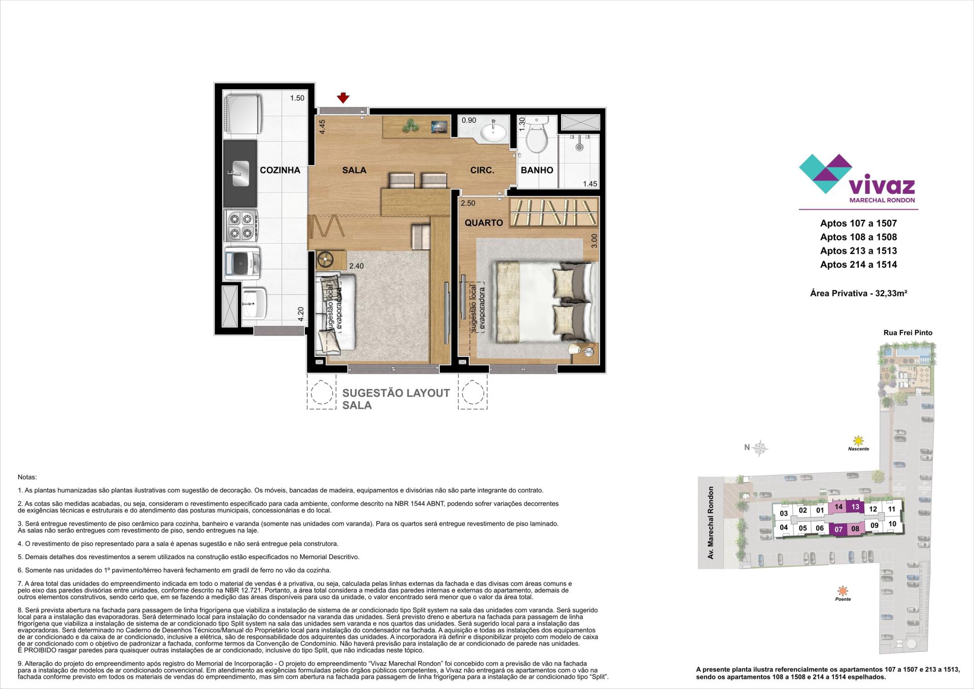 Vivaz Marechal Rondon - Planta Duo - 32m² - Opção Sala