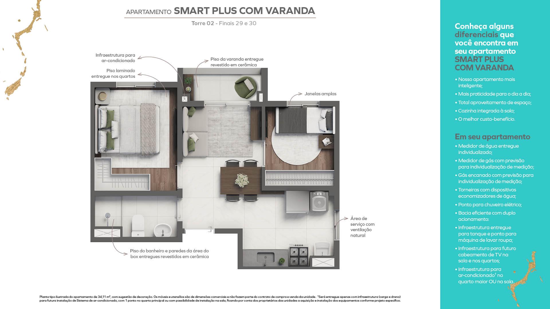 SMART PLUS COM VARANDA