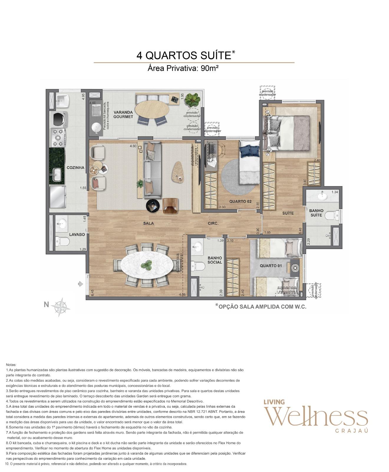 Imagem prévia 4 Quartos com suíte - Área privativa 90m²