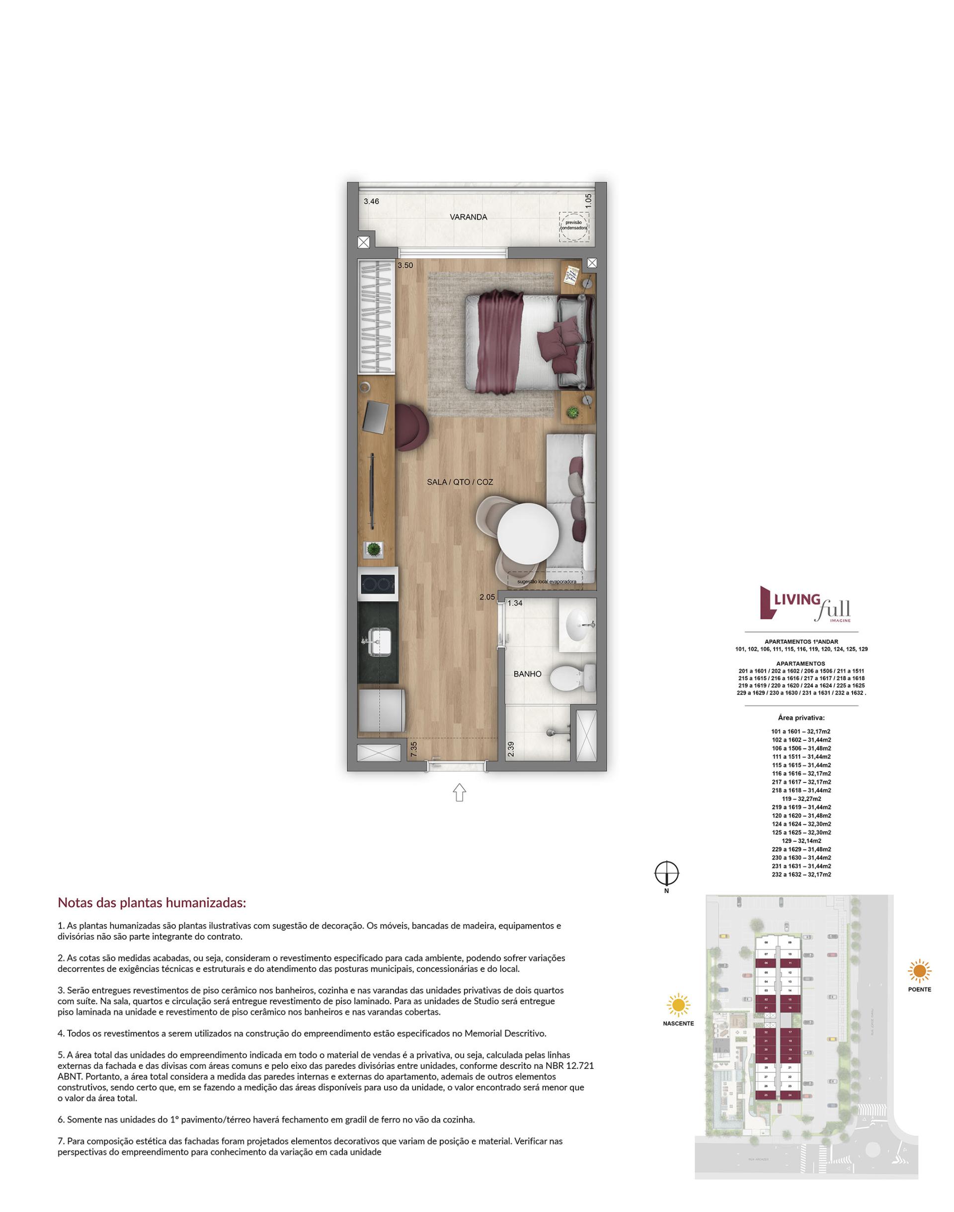 Studios - 31-32m²